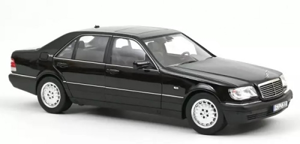 183045 Mercedes-Benz S600 1997 Obsidian Black metallic 1:18